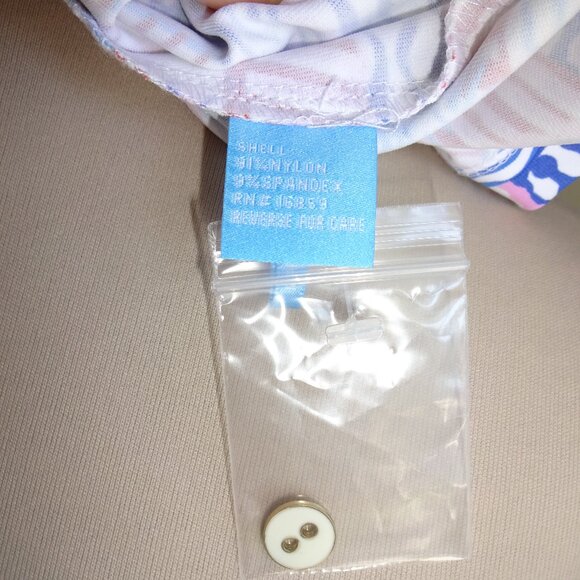 NWT New Womens J McLaughlin Wavesong Top Shirt L White Blue Red Casa Pamera - Picture 7 of 7